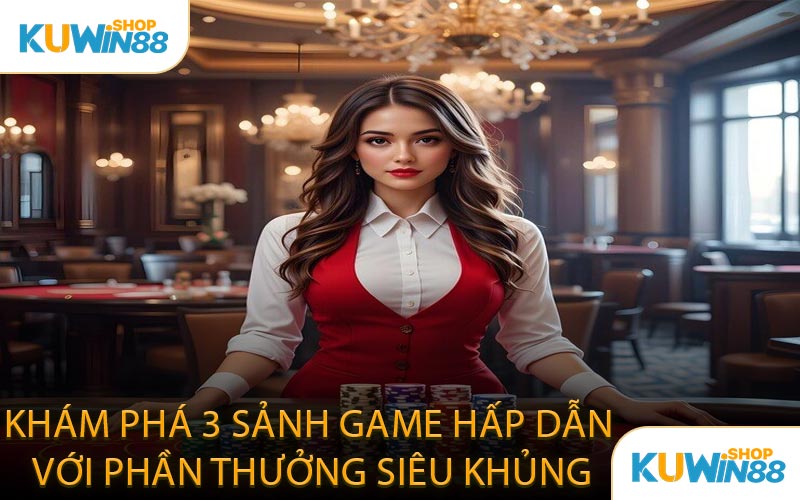 Khám Phá 3 Sảnh Game Hấp Dẫn Với Phần Thưởng Siêu Khủng